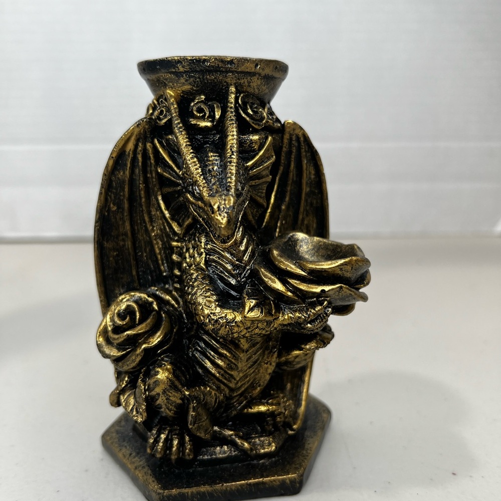 Gold Dragon Candle Holder